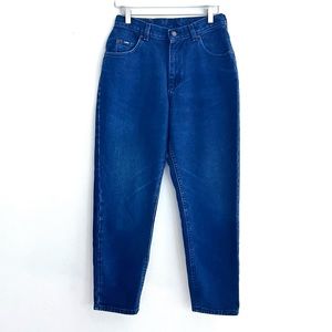 *Lee | Vintage 80's High Rise Tapered Jeans in Dark Blue Wash Size 10